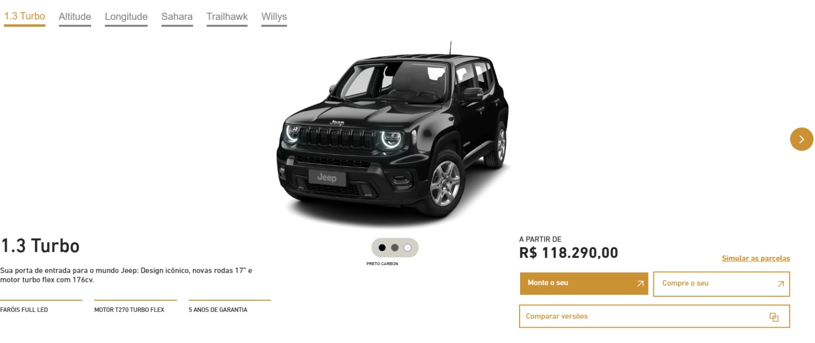 Jeep Renegade 1.3 turbo perde 9 cv e agora tem 176 cv