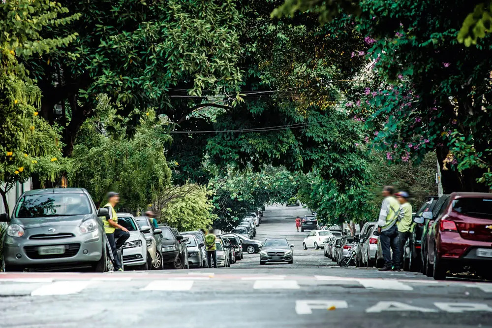 Guardadores na Rua Diana, em Perdizes