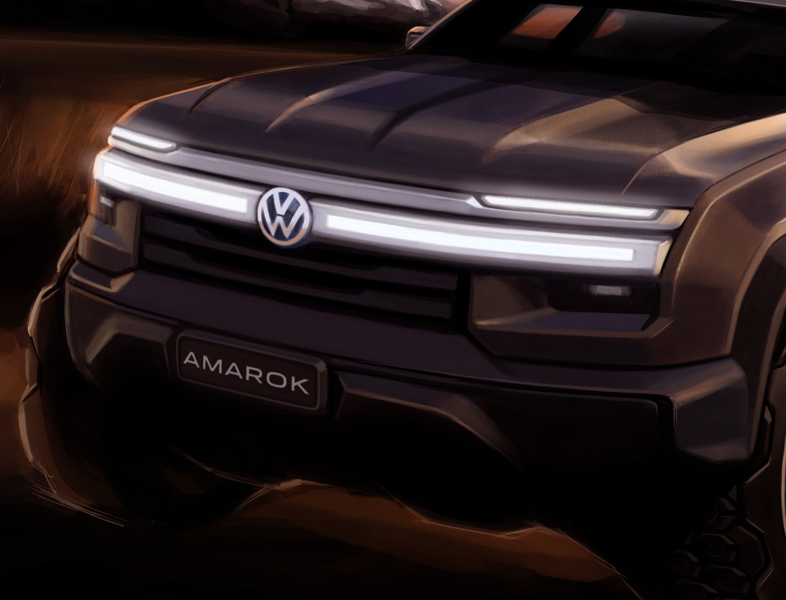 Nova Volkswagen Amarok 2027 em teaser