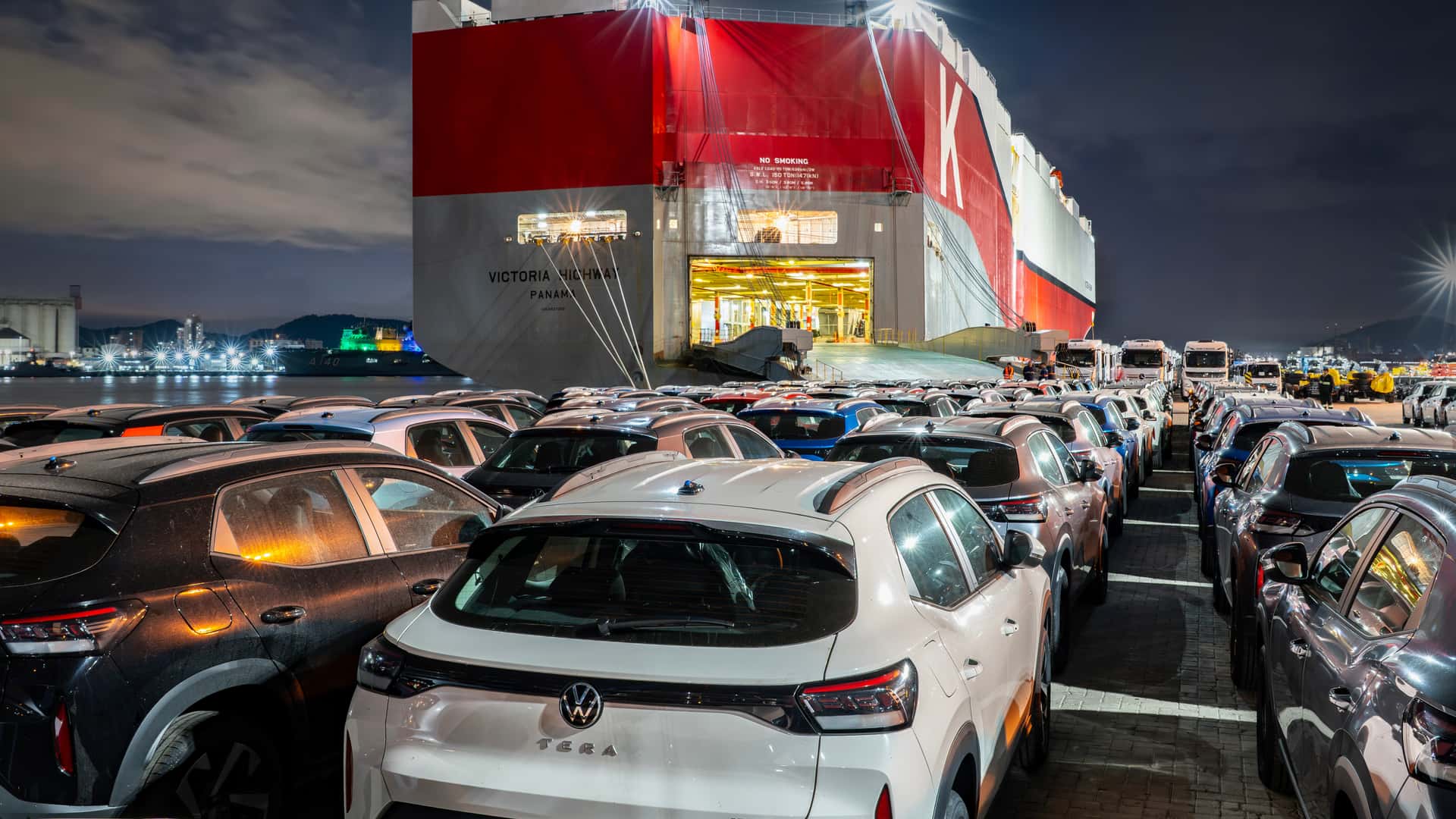 Exportação navio VW Tera