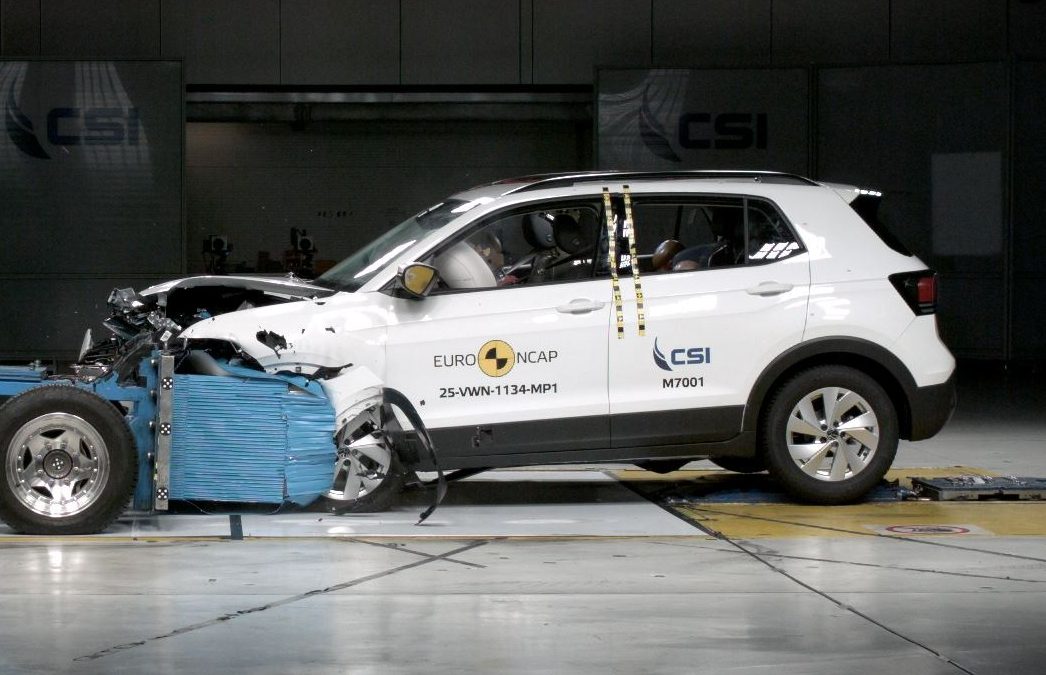 Teste de colisão do VW T-Cross no Euro NCAP