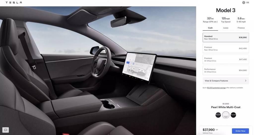 Tesla Model 3 Standard Tesla Model 3 Standard