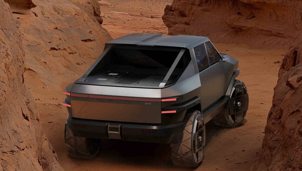 GAC quer picape elétrica cópia da Cybertruck como rival de Ranger e Hilux