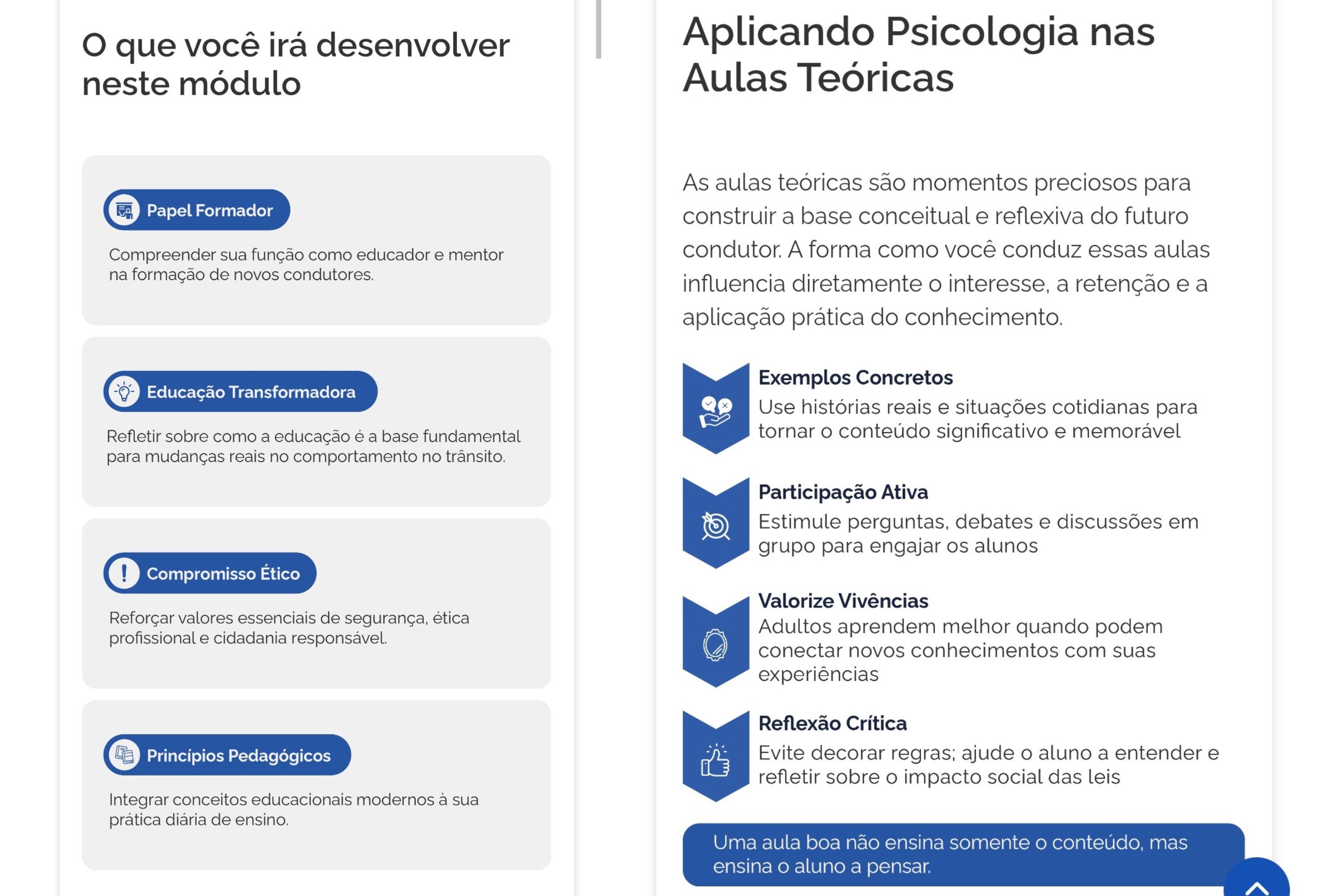 Curso de instrutor de tr&acirc;nsito