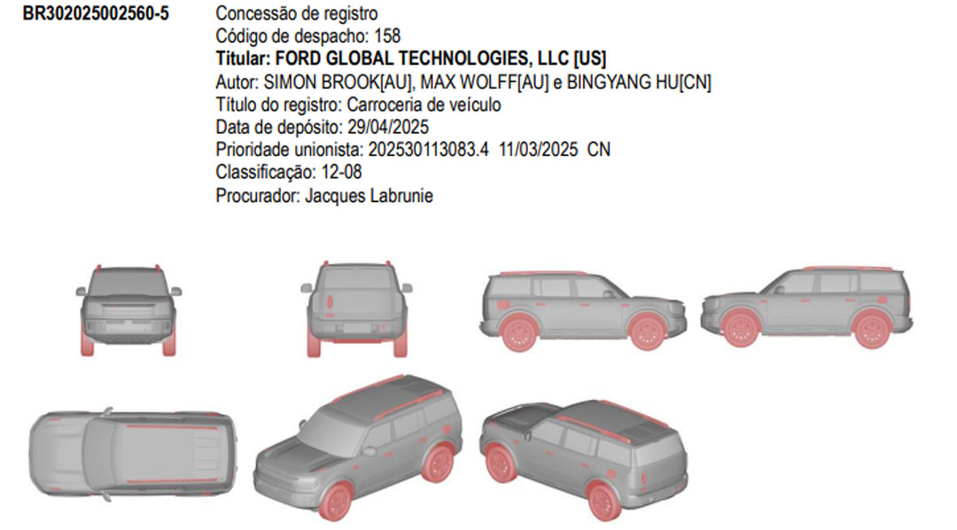 Ford Bronco EV registrado no Brasil