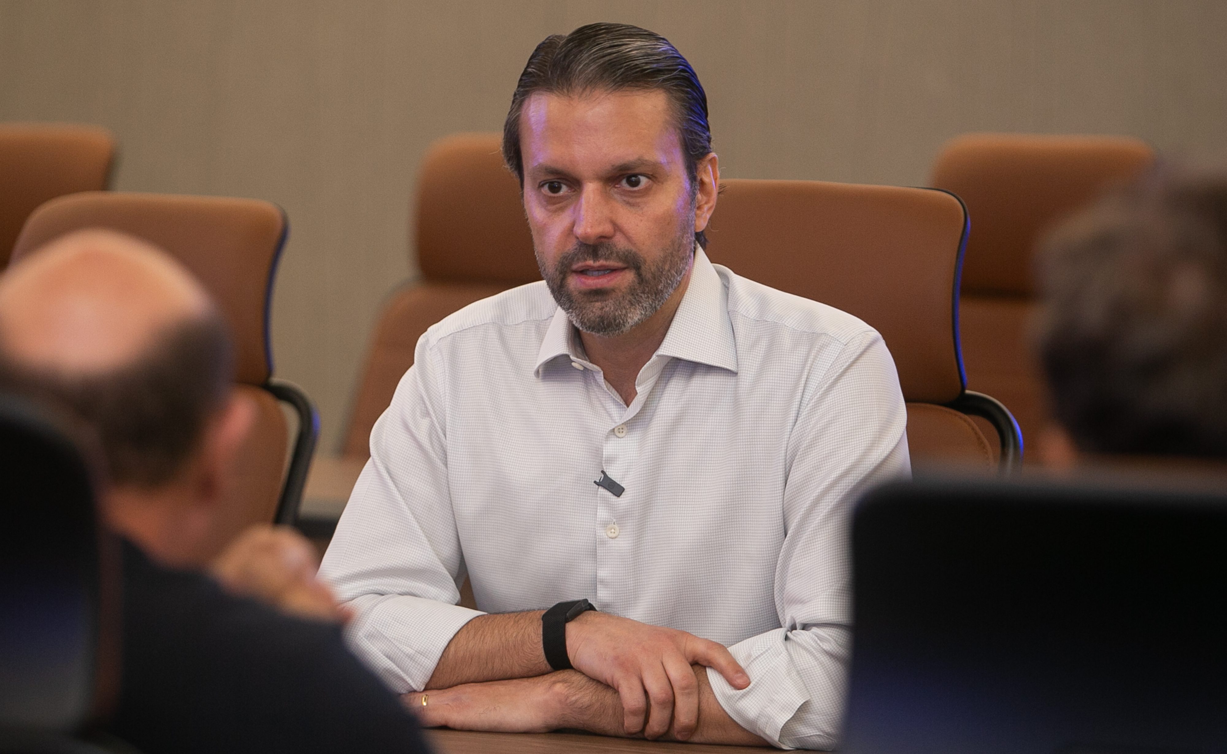 Alexandre Baldy, vice-presidente s&ecirc;nior da BYD, em coletiva de imprensa