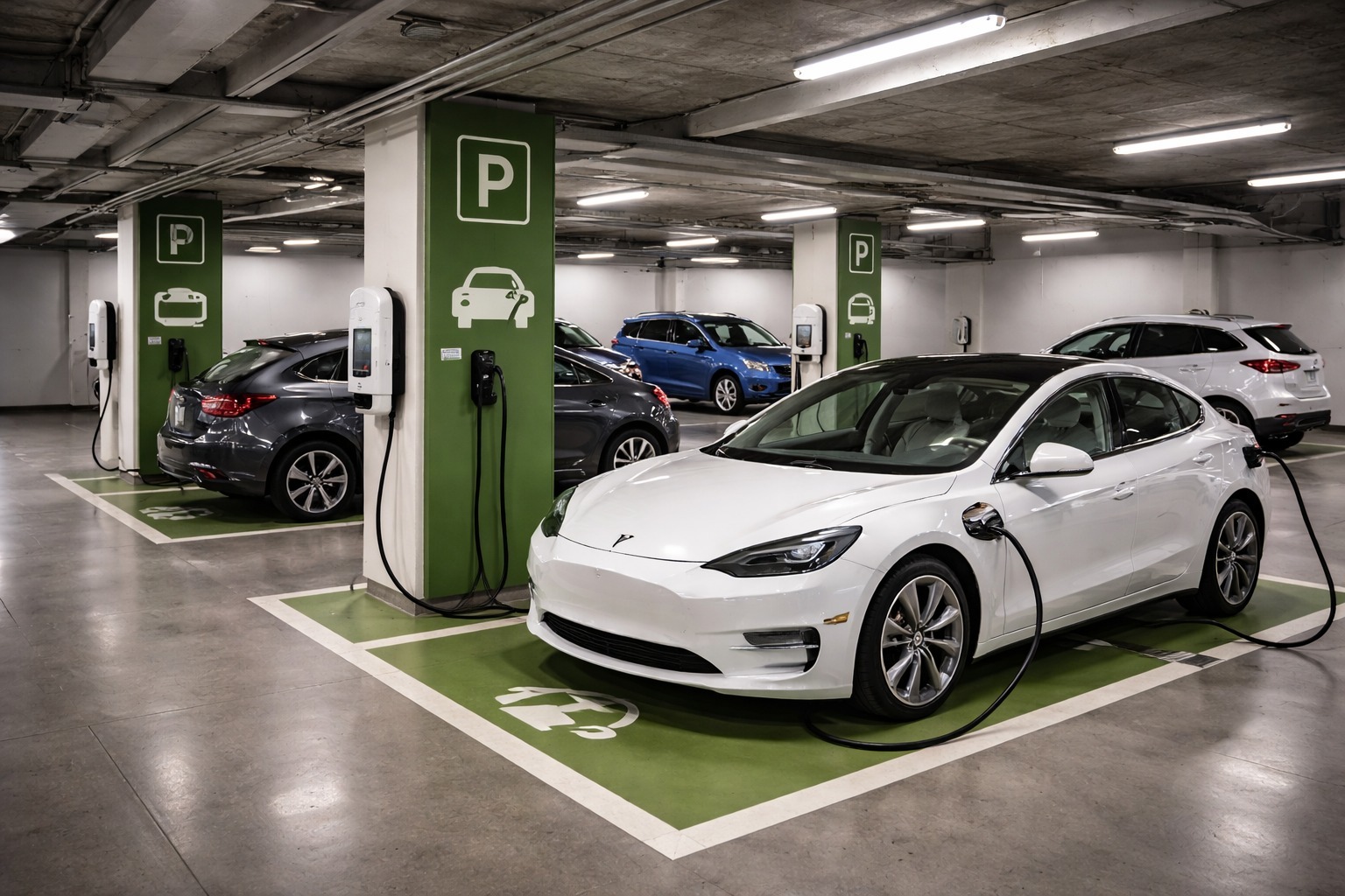 Estações de recarga em prédio