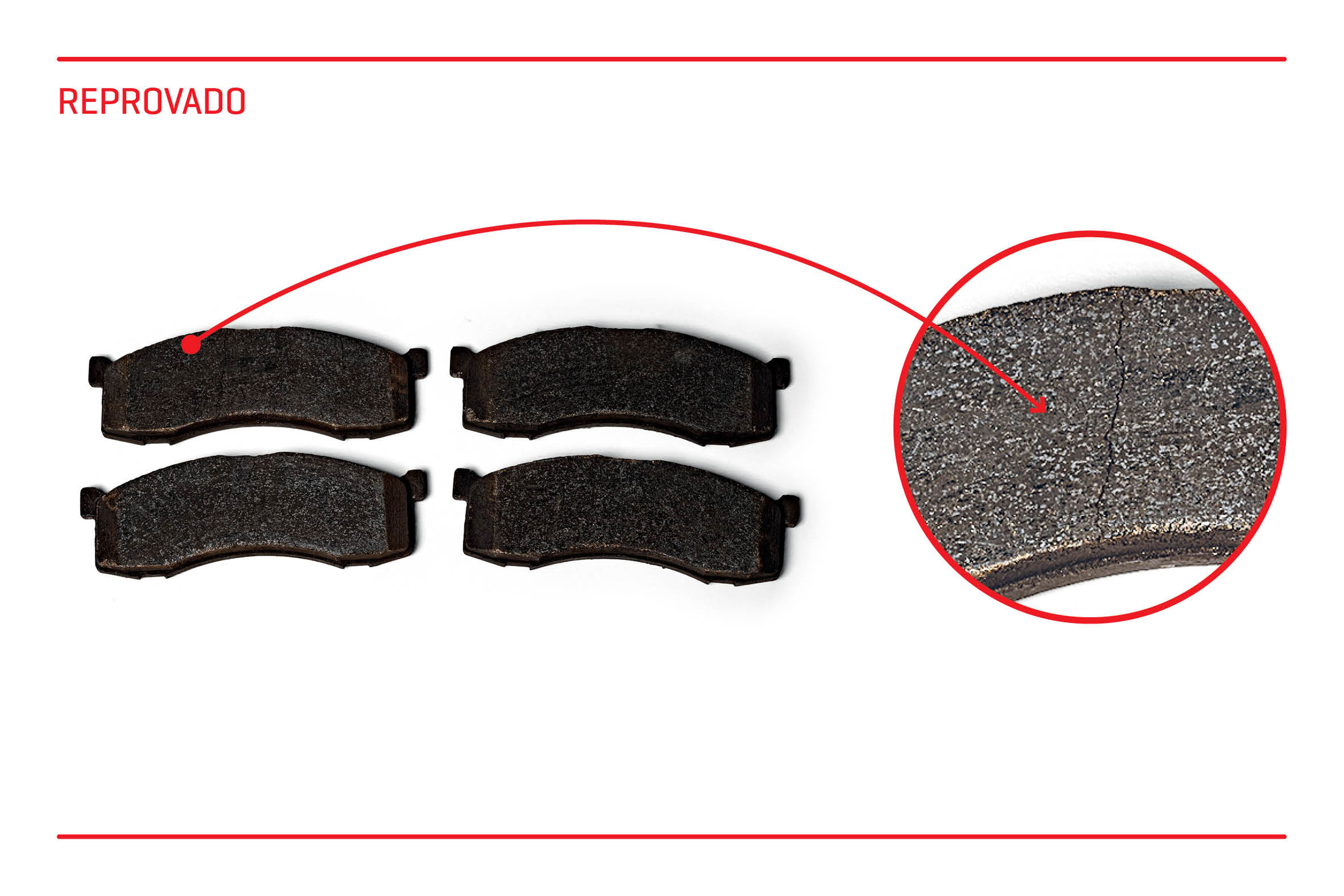 Pastilhas Trocadas aos 70.000 km, junto com os discos de freio dianteiros, estas pastilhas ainda tinham bastante material, mas uma delas foi encontrada rachada. Isso pode comprometer o comportamento do carro nas frenagens.