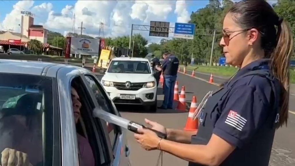 Fiscalização por meio de etilômetro